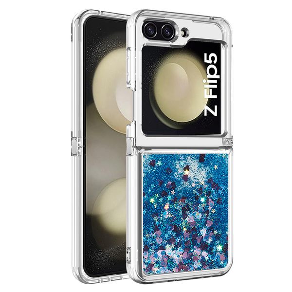 Phone Case Compatible With Samsung Galaxy Z Flip 5 Liquid Glitter Case
