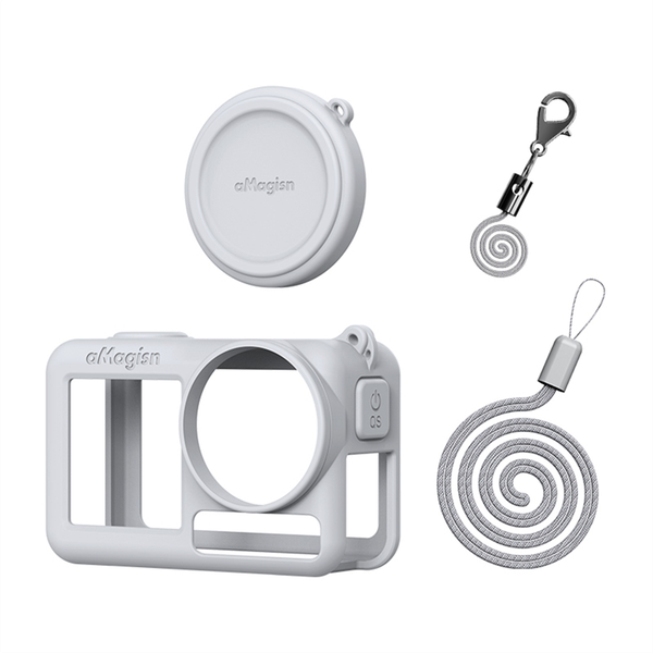 Amagisn Silicone Protective Case with Lens Cover Light Gray