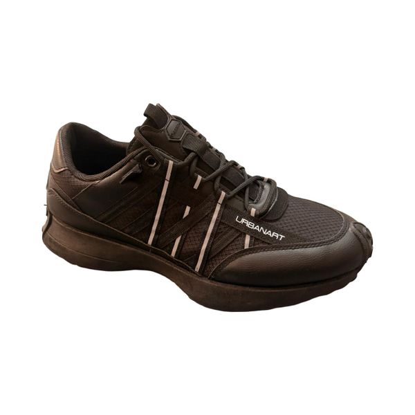 Men's Casual Sneakers with Reflective Strips - Mesh Lace-Up Shoes