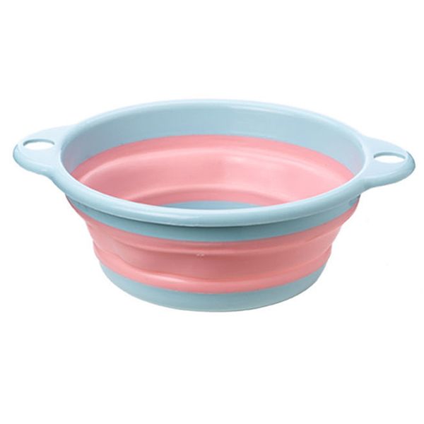 Multi-Use Foldable Silica Gel Wash Basin Serving Dish Set of 3