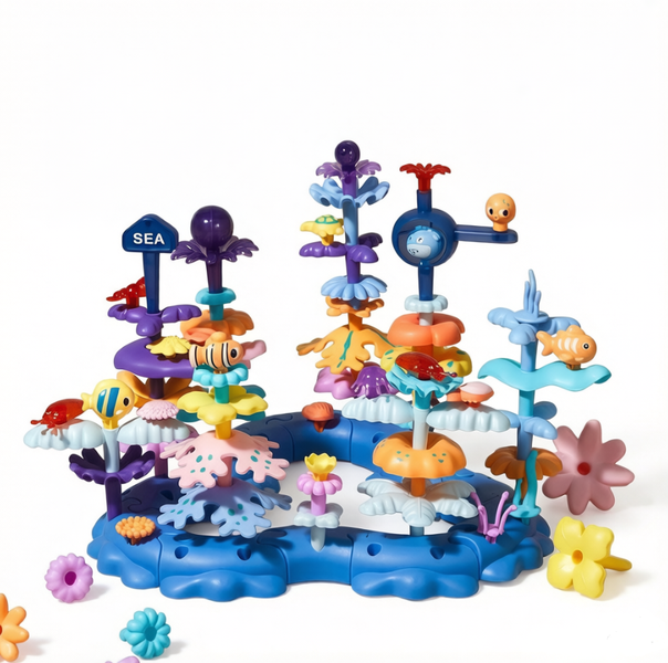 Kid Flower Building Toys Large Ocean Blocks Toddler Activities Child Gift