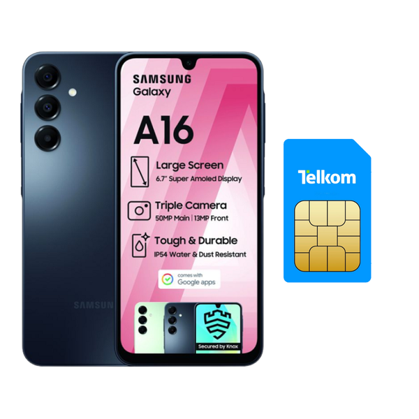 Samsung A16 128GB DS + 3 Months Data 12.5GB ANYTIME + 12.5GB NIGHT OWL