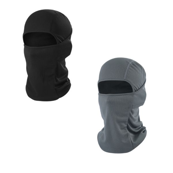 Face Mask Balaclava Two Set Grey/Black Lycra