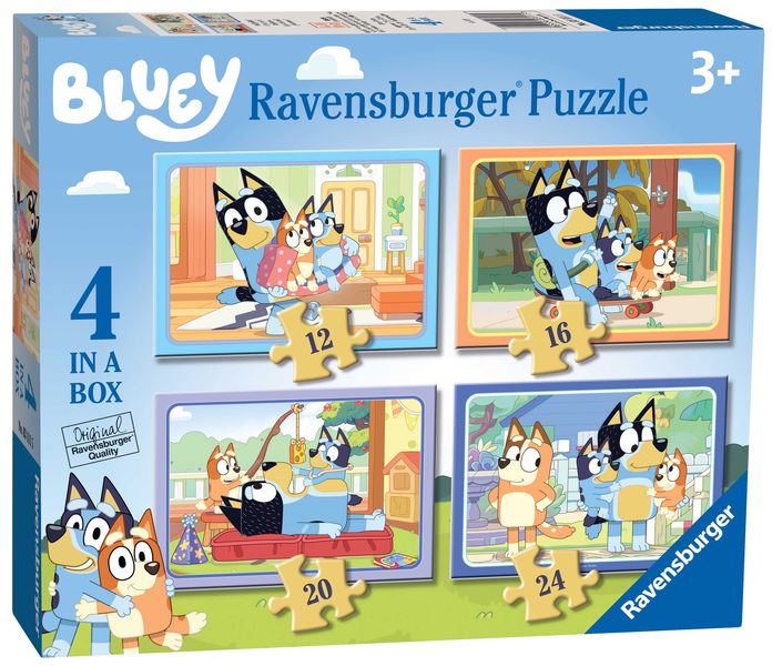Ravensburger Bluey 4-in-1 Puzzle (12+16+20+24 Pc)