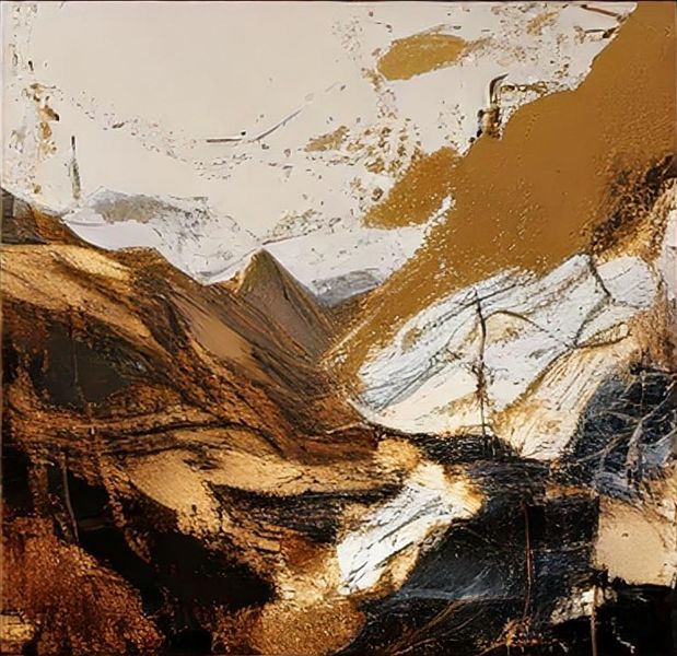 Canvas Wall Art Home Decor - Abstract Golden