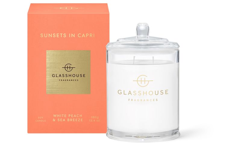 Glasshouse 380g Candle - Sunsets in Capri 1