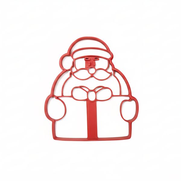 Santa Holding Plaque Cookie Cutter - Large - 10 cm