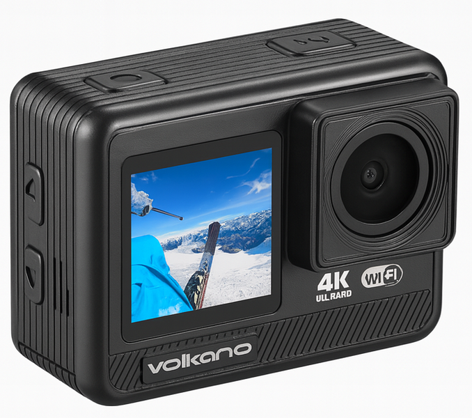 Volkano Summit Series 4K Action Camera with Dual Screens &amp; Wi-Fi