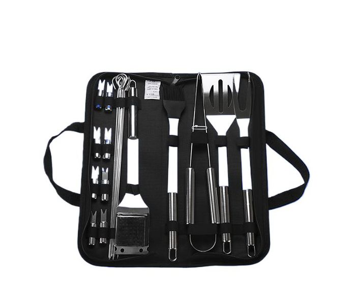 Household Outdoor Portable Stainless Steel Barbecue Tool Set Silver