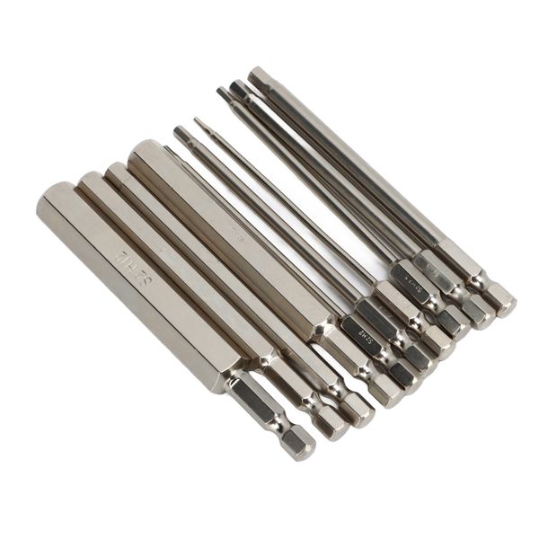 S2 Steel Hex Drill Bit Set 1/4in Shank 1.5mm - 12mm Metric Sizes