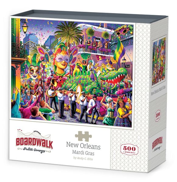 Boardwalk New Orleans Mardi Gras Puzzle - 500 Piece