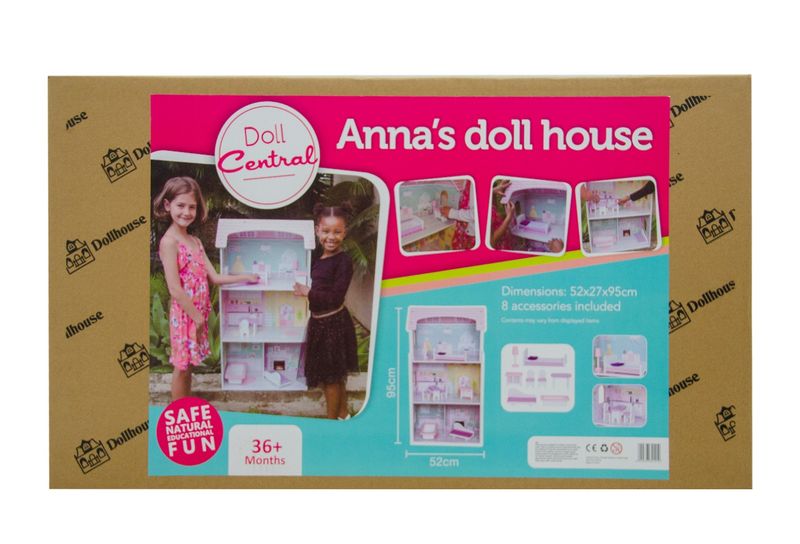 Anna's Dollhouse with 8 Piece Furniture