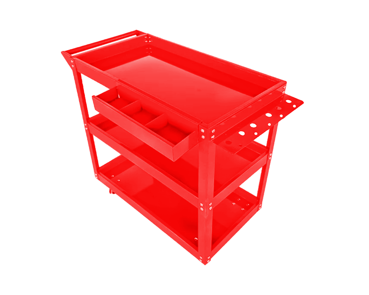 Tool Trolley 3 Trays With Attachments For Bolts And Tools