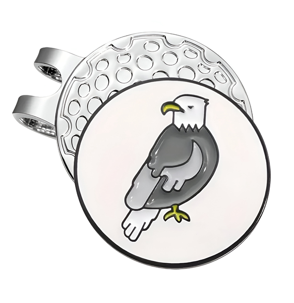 Magnetic Golf Hat Clip with Removable Ball Marker - Beautiful Pink Flamingo