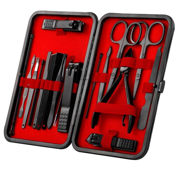 18-In-1 Manicure Kit Hand Foot &amp; Nail Care Tools Nail Grooming Kit