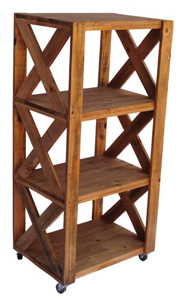 X-Style Bookcase / Display Cabinet made from Pallet &amp; Pine Wood for Study
