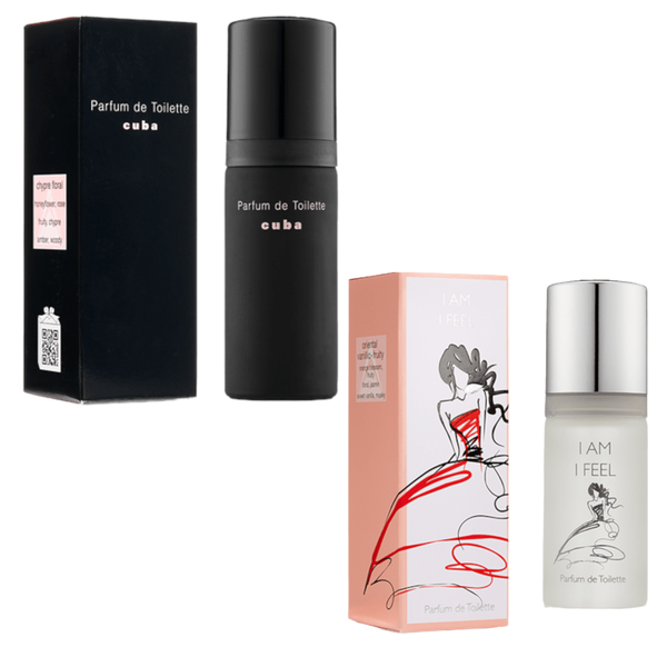 Milton-Lloyd - I Am I Feel Perfume for Her 55ml &amp; Cuba For Her 50ml - Set