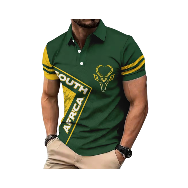 South Africa Rugby Supporters Polo Shirt - Premium Fan Wear