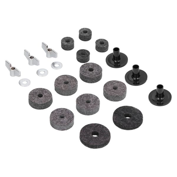 21 Pieces Drum Cymbal Felt/Wing Nut Kit (SS)