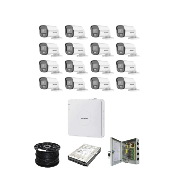 Hikvision 16ch Turbo HD ColorVu 20m Kit
