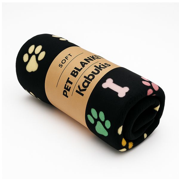 Kabukis Pet Blanket - Soft Bone Pattern Throw for Dogs, All Breed Sizes