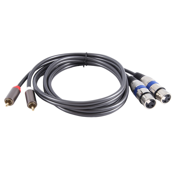 Hifi Audio Cable 2 Rca Male to Xlr 3 Pin Female Amplifier Cable 1.5M