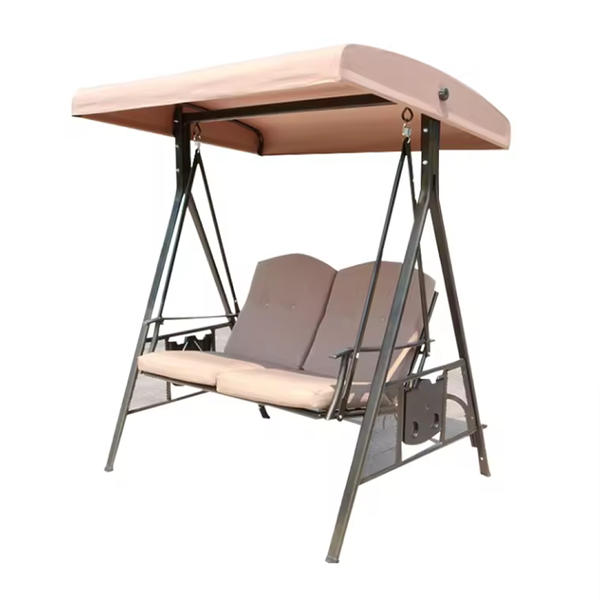 Iron Frame 2-Seat Outdoor Hanging Chairs