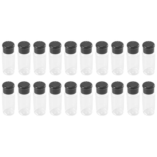 20Pcs/Set 100Ml Spice Salt Pepper Shakers Black Seasoning Bottle Tool