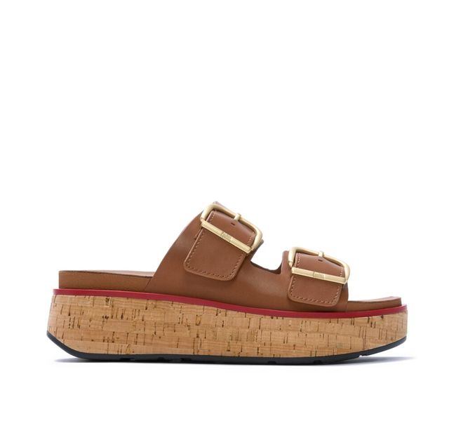 FitFlop Gen-FF Max Leather/Cork Two-Bar SIides