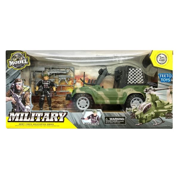 Military Car Adventure Playset - Toys For Boys &amp; Toddlers - Pretend Play