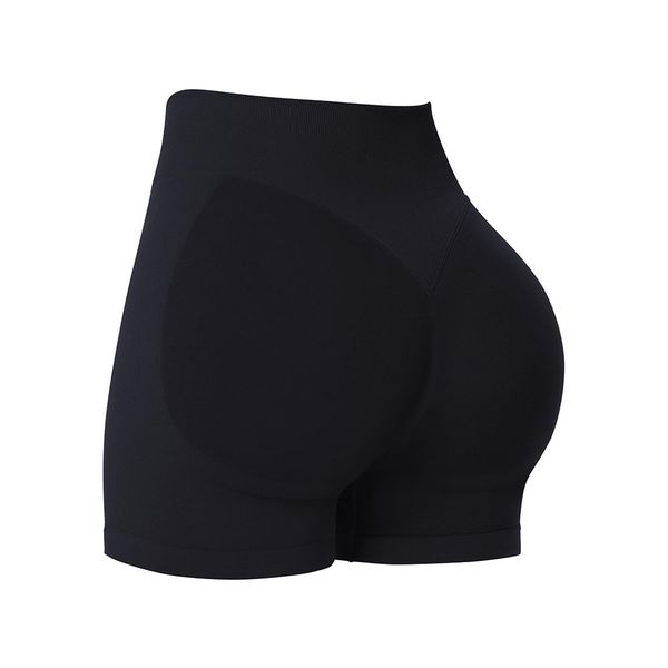 High Waist Tummy Control Workout Shorts - Women's Seamless Shorts-Size M