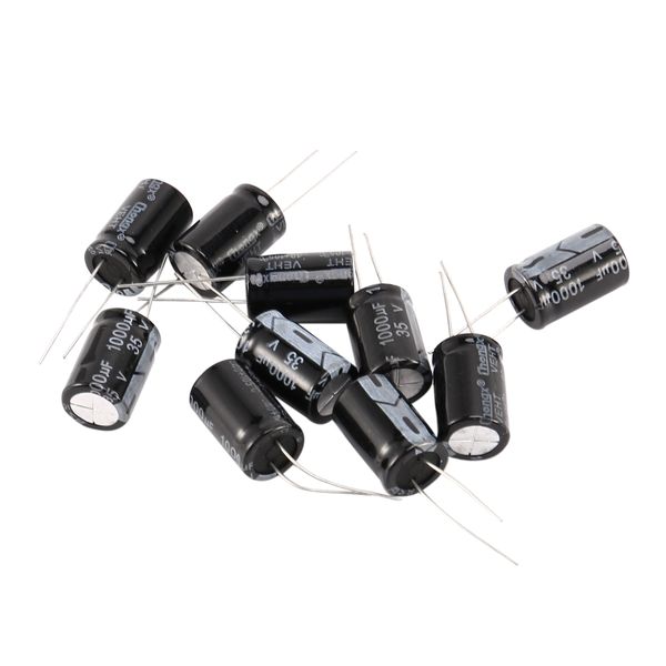 10 Pcs 1000uF 35V Radial Aluminum Electrolytic Capacitors 13mm x 21 mm
