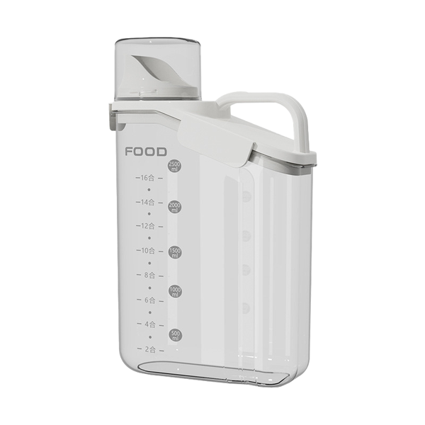 2800ML Dry Food Storage Container With Measuring Cup - Transparent