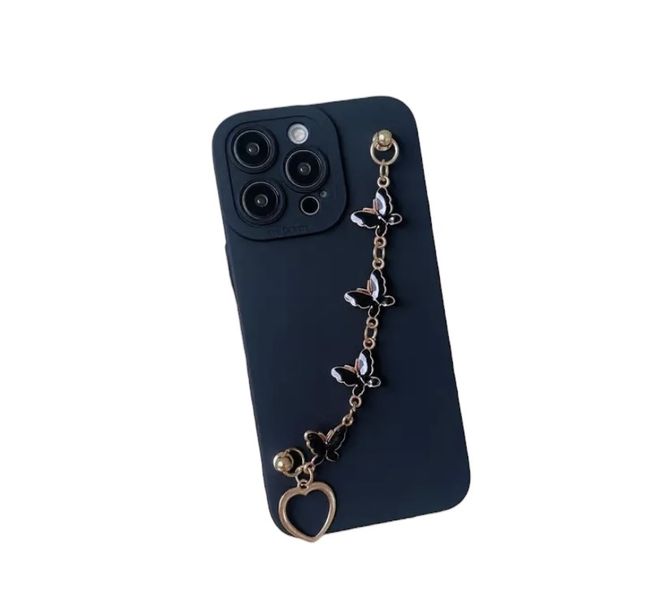 Butterfly Chain for iPhone Case - Black
