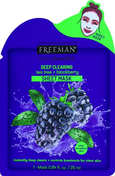 Freeman Facial Sheet Mask Tea Tree and Blackberry 25ml