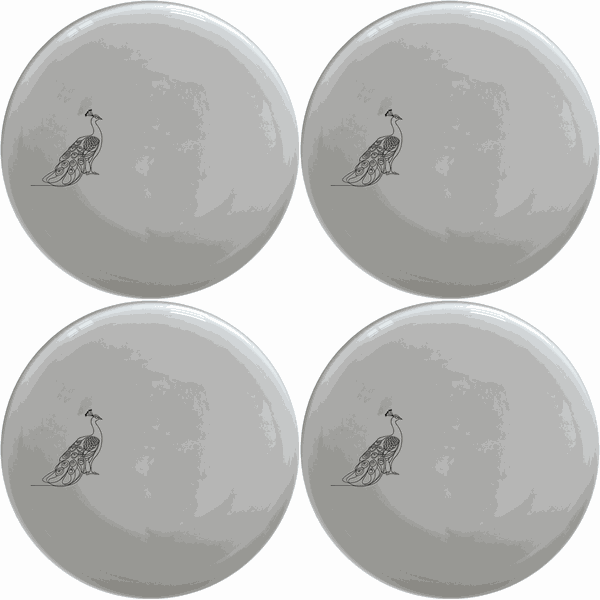 Male Peacock Side Plate Set of 4 - Range 4