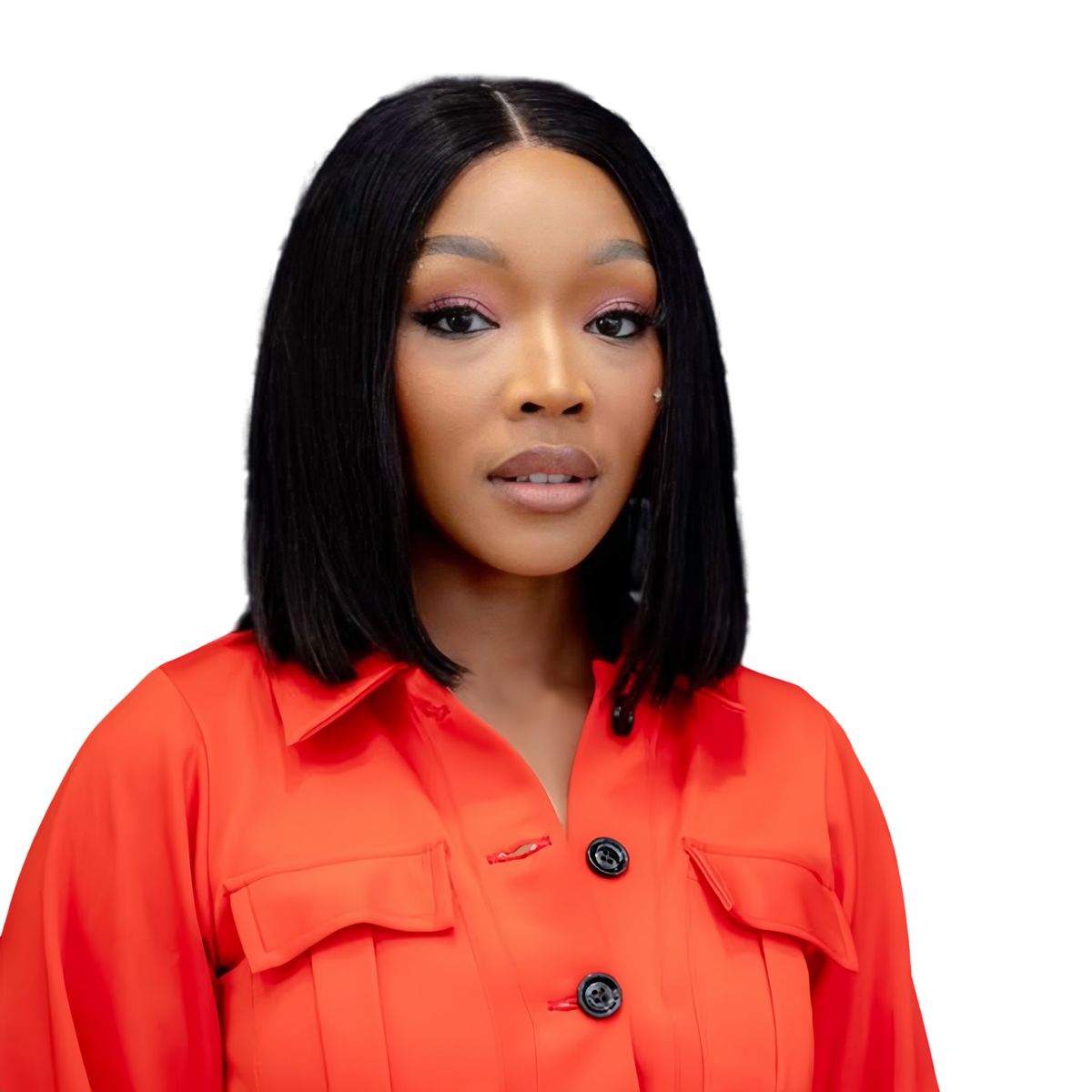 Marigold 12-inch Kim K Bob Full Frontal Wig Human Hair Natural Colour