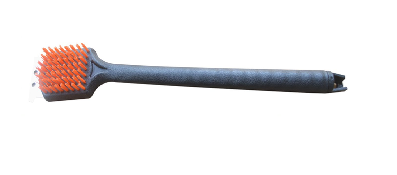 Alva - Long Handle Nylon Bristle Braai Brush With Scraper