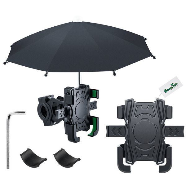 BotereuTech Motorcycle Phone Holder Z3 Handlebar Umbrella Black