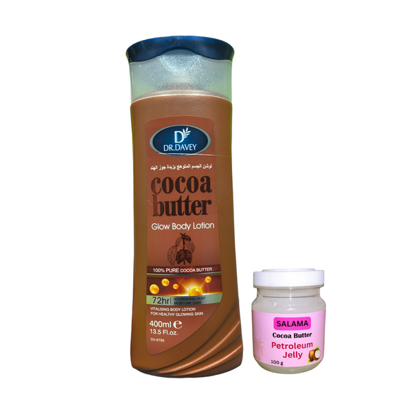Glowing Skin Kit With Cocoa Butter Body Lotion &amp; Salama Petroleum Jelly