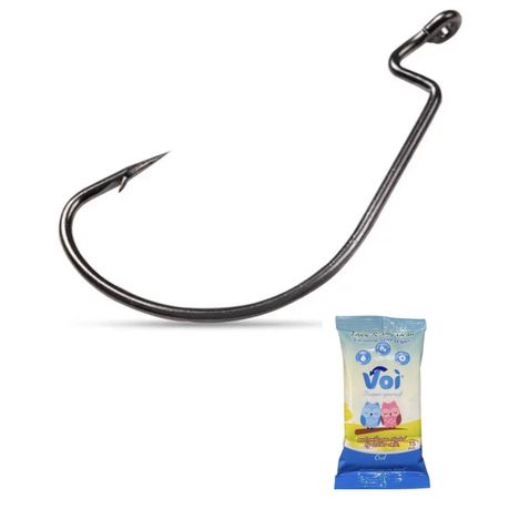 Bass Worm Hook Size 2/0 - Set of 20 - With Fishing Wipes, Shop Today. Get  it Tomorrow!