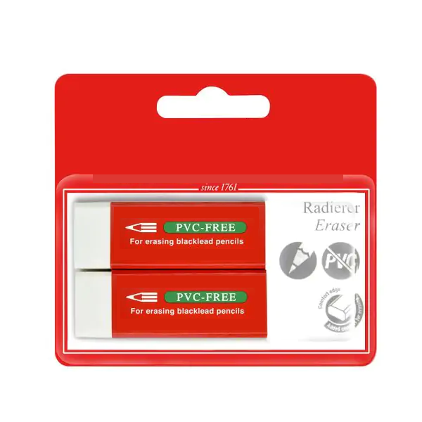2 Piece PVC Free Blacklead Pencil Eraser