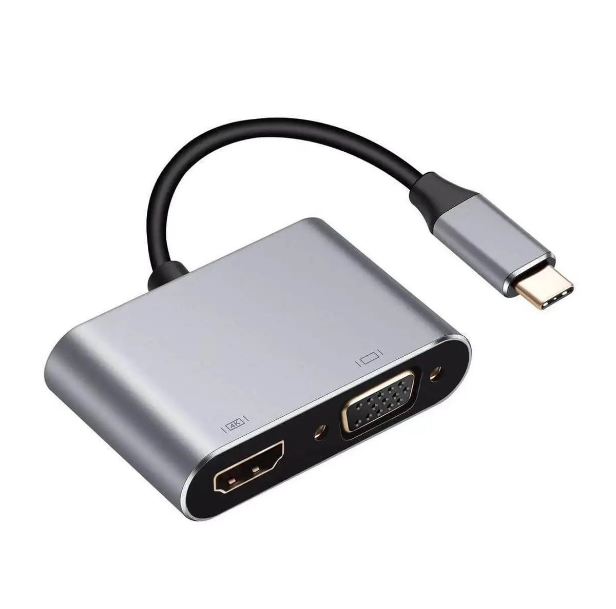 Usb-c To Hdmi+vga+usb-c+usb 4 In 1 Docking Station-d.deal 