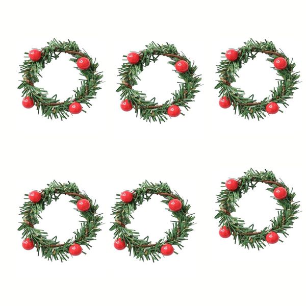Christmas Napkin Rings Set for Family dinner (Pack of 6 or 12)