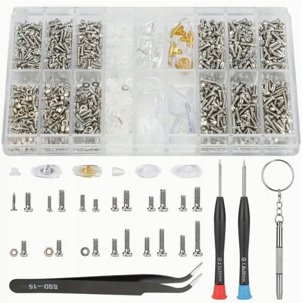 1000Piece Eyeglass Repair Tool Kit | Precision Screwdriver Set for Glasses