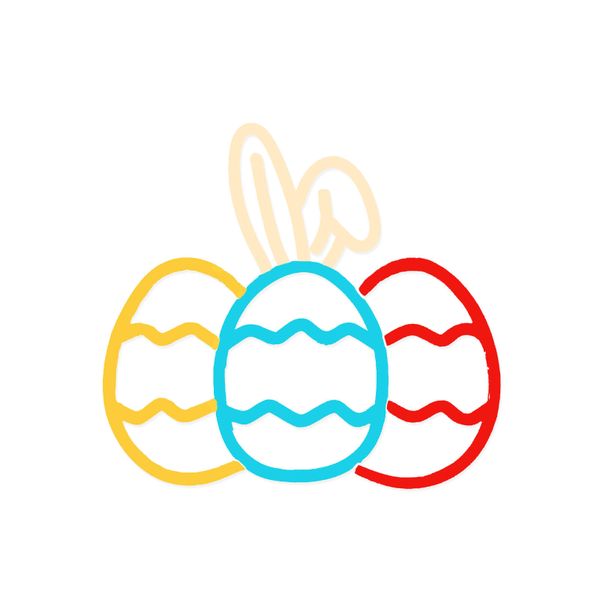 Neon Easter Eggs Sign for Easter Decorations, Party Home Room Decor