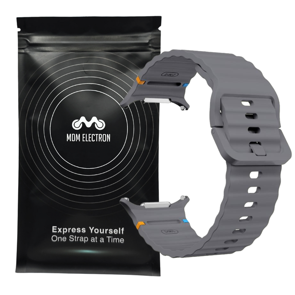 Wave Stitched Strap Compatible With Samsung Galaxy Ultra-Dark Grey