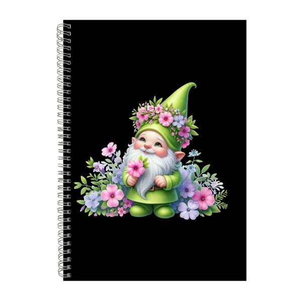 Red And Pink A4 Notebook Spiral Lined Notepad Gnomes Idea 343