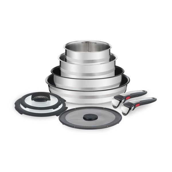 Jamie Oliver By Tefal Ingenio Stainless Steel 9 Piece Set