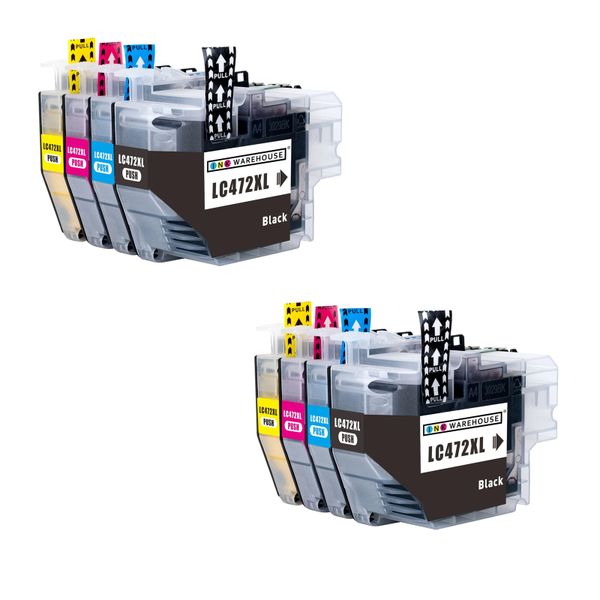 INK WAREHOUSE Compatible Brother LC-472XL / 472XL Multi ( CMYK) x 2 Sets